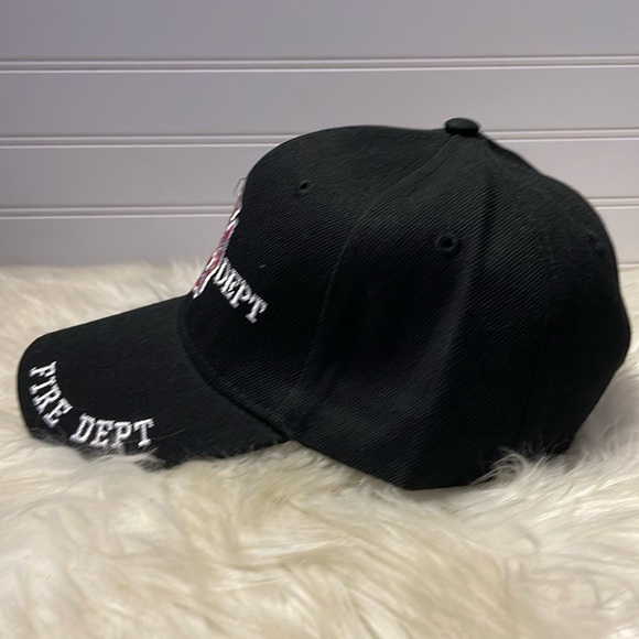 Fire Department Black Embroidered Baseball Cap - Picture 5 of 12